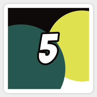 Sebastian Vettel Coloured Circles - Driver Number Sticker